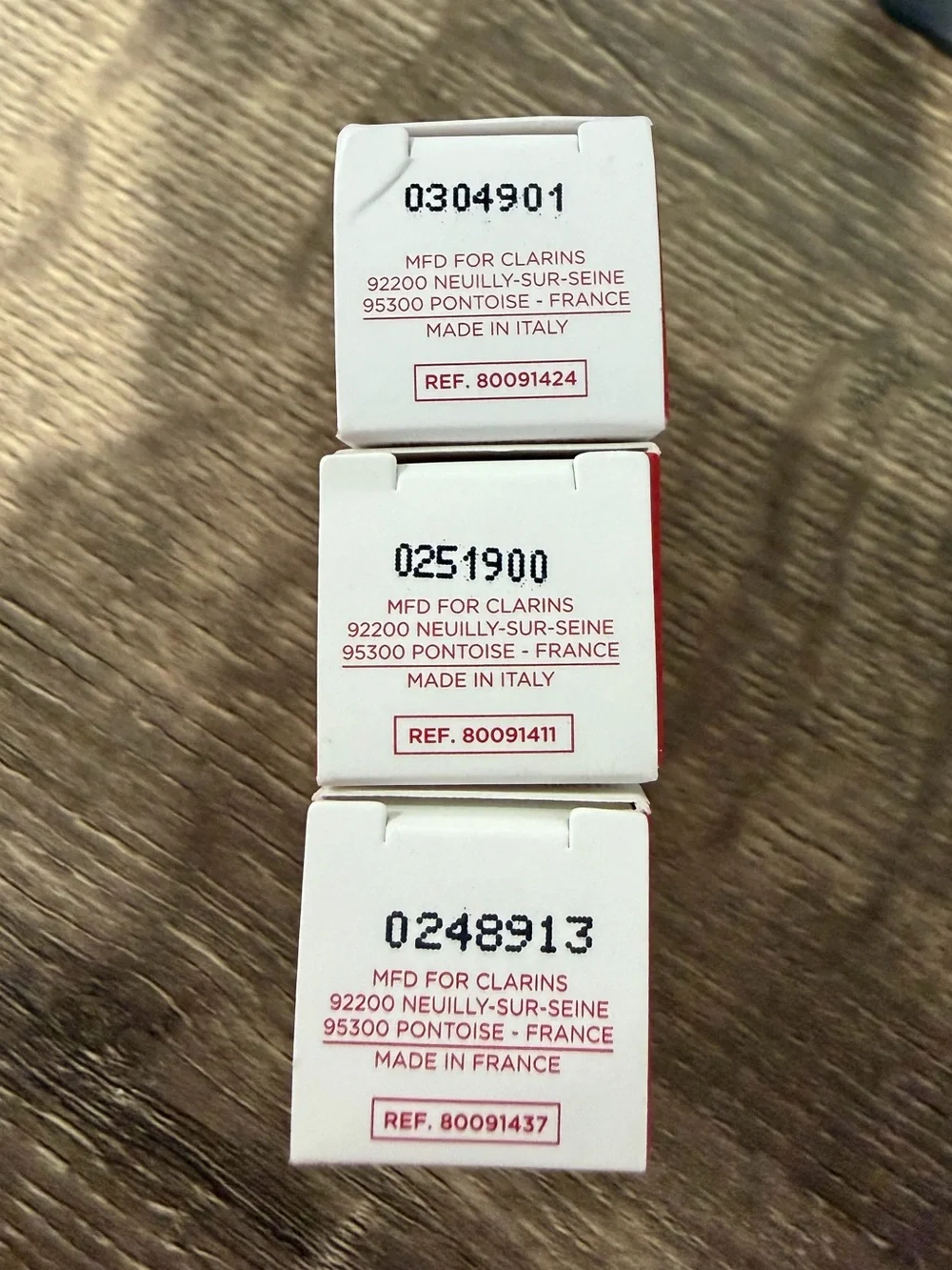 3 x Clarins Joli Rouge Lipstick La Recharge The Refill in 3 Shades NEW